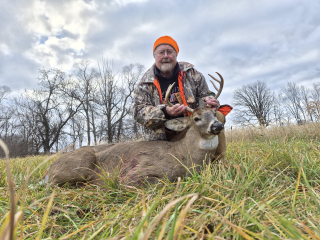Bill Jones from National City bagged his 8 point in Lapeer County!  STILL GETTING IT DONE AT 90!   After not having any luck the first 2 days, my son got me back out on day 3.rigjt at first light had a buck step out at 120 yards.i was able to make a good shot and he went down within 30 yards.Im 90 years old and have now harvested a deer in 8 different decades.