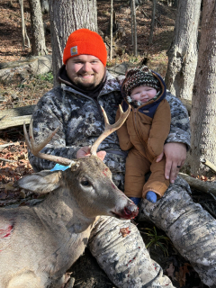 Luke Gehring from Harbor Beach bagged his 6 point in Huron County!  Not my biggest buck but my first buck my son helped me retrieve 