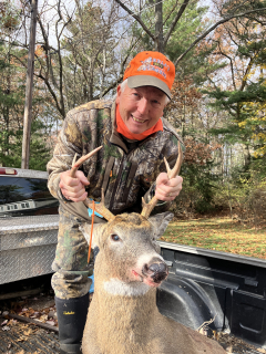Kevin O’Loughlin from East Tawas bagged his 6 point in Baldwin Township! The buck came in but did not like the look of things, following the path I came in on with his nose, he turned to head back out, and just before he was out of sight he turned broadside just for me to get a shot.