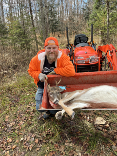 TJ Katopodis from White Lake bagged his 7 point in Rose City! Followed a doe into clearing 