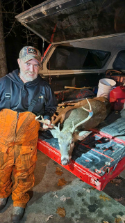 Jeremy Green bagged his 6 point in Tawas!  First year hunting without my dad I lost him back in February unexpectedly decided to take my son out for his first time we sat my dad's blind had a couple fawns make there way through then I caught him out of the corner of my eye coming right at us he came out on the trail about 20yds from the blind and the rest was history my little man was just as pumped as I was to share that moment with my son was the icing on the cake 